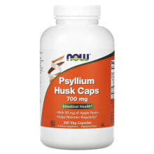 NOW Psyllium Husk Caps Оболочка семян подорожника в капсулах для здоровья кишечника 700 мг 180 вегетарианских капсул