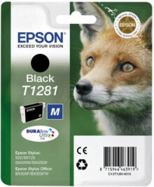 Картриджи для принтеров epson Fox Singlepack Black T1281 DURABrite Ultra Ink C13T12814010