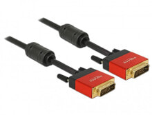 Компьютерные разъемы и переходники deLOCK 85676 DVI кабель 5 m Черный, Красный