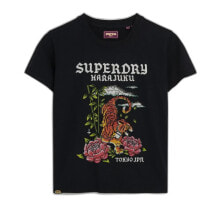 SUPERDRY Tattoo Rhinestone Fitted Short Sleeve T-Shirt