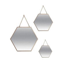 Mirror Set Atmosphera Hexagonal Golden Metal (3 Pieces)