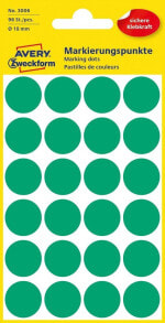 Avery Zweckform 3006 самоклеящийся ярлык Зеленый Круглый Постоянный 96 шт