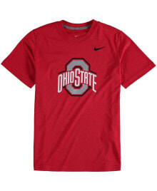 Nike big Boys Scarlet Ohio State Buckeyes Logo Legend Performance T-shirt