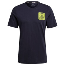 Мужские спортивные футболки Мужская спортивная футболка черная с логотипом ADIDAS TX Patc Motion Shirt