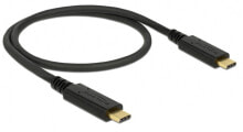 Компьютерные кабели и коннекторы deLOCK 85529 USB кабель 0,5 m 3.2 Gen 2 (3.1 Gen 2) USB C Черный