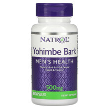 Витамины и БАДы для мужчин Natrol, Yohimbe Bark, 500 mg, 90 Capsules