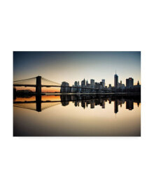 Trademark Global david Ayash Sunset Reflection NYC Canvas Art - 15.5