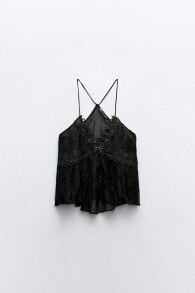 Strappy camisole top with studs