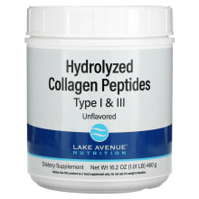 Lake Avenue Nutrition, пептиды гидролизованного коллагена типов 1 и 3, без вкусовых добавок, 200 г (7,05 унции)