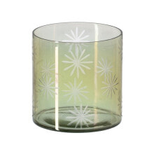 Candleholder Green Crystal Ø 15 cm 15 x 15 x 15 cm