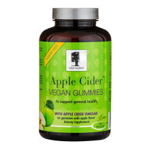 Витамины и БАДы для пищеварительной системы new Nordic Apple Cider Vegan Gummies Жевательные конфеты с яблочным уксусом для поддержки общего состояния здоровья 60 жевательных капсул