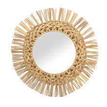 Wall mirror Alexandra House Living Natural Fibre 2 x 43 x 44 cm Circular