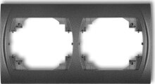 Умные розетки, выключатели и рамки Karlik Logo Double horizontal frame graphite (11LRH-2)