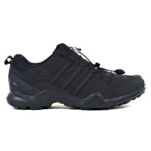 Мужские кроссовки спортивные треккинговые черные текстильные низкие демисезонные Adidas Terrex Swift R2 Shoes Black
