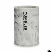 Держатель для зубной щетки Tumbler Белый Смола 7,5 x 10,2 x 7,5 cm (12 штук)