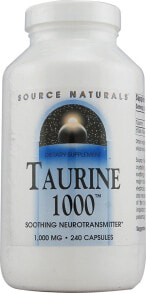 Аминокислоты Source Naturals Taurine Успокаивающий нейротрансмиттер - Таурин 1000 мг 250 капсул