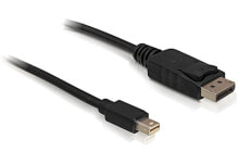 DeLOCK mini DP/DP 1.2 2 m Mini DisplayPort DisplayPort Черный 82438