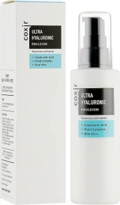 Verjüngende und feuchtigkeitsspendende Gesichtsemulsion mit Hyaluronsäure, pflanzlichem Komplex und Aloe Vera - Coxir Ultra Hyaluronic Emulsion