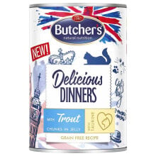 BUTCHER´S Delicious Dinners Chunks Of Trout In Jelly 400g Wet Cat Food