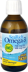 Рыбий жир и Омега 3, 6, 9 Natural Factors SeaRich Omega-3  Рыбий жир - омега 3 200 мл