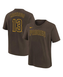 Nike big Boys Manny Machado Brown San Diego Padres Home Player Name and Number T-shirt
