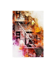 Trademark Global philippe Hugonnard NYC Watercolor Collection - Fire Escape Canvas Art - 19.5