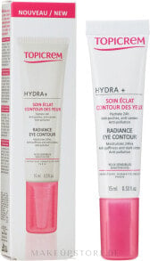 Feuchtigkeitsspendende Augenkonturcreme für eine strahlende Haut - Topicrem Hydra+ Radiance Eye Contour