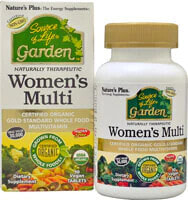 Витаминно-минеральные комплексы NaturesPlus Source of Life Garden Растительный женский мультивитаминный комплекс 90 веганских таблеток