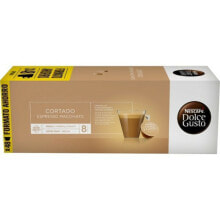 Coffee Capsules with Case Nescafé Dolce Gusto Espresso Macchiato 1 Unit