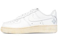 【定制球鞋】 Nike Air Force 1 Low 合成革 四叶草 低帮 板鞋 女款 白灰 / Кроссовки Nike Air Force 1 Low DD8959-100