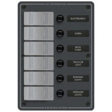 BLUE SEA SYSTEMS 6 Position Water Resistant Swtich Panel