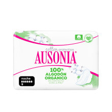 Гигиенические прокладки и тампоны Ausonia Organic Cotton Прокладки из органического хлопка ночные 9 шт.