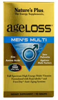 Витаминно-минеральные комплексы naturesPlus AgeLoss Men's Multi Антивозрастной мужской мультивитаминный комплекс с цинком, аминокислотами и со пальметто 90 таблеток