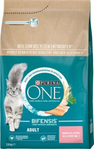 Купить сухие корма для кошек PURINA ONE: Trockenfutter Katze mit Lachs & Vollkorn Getreide, Adult, 2,8 kg