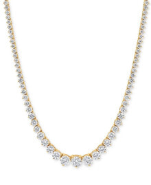 Купить ювелирные кулоны и подвески Badgley Mischka: Badgley Mischka lab Grown Diamond Graduated 16-1/2" Collar Necklace (10 ct. t.w.) in 14k White Gold