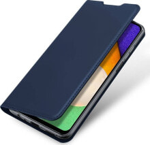 Dux Ducis Etui SAMSUNG GALAXY A03S z klapką Dux Ducis skórzane Skin Leather granatowe