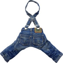 DoggyDolly Jeans trousers with suspenders, size-XS 18-20cm / 31-33cm