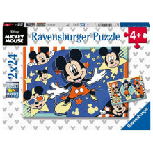 Детские развивающие пазлы rAVENSBURGER Double Mickey 2x24 Pieces Puzzle