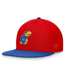 Купить мужские головные уборы Top of the World: Men's Red/Royal Kansas Jayhawks Rally Two-Tone Fitted Hat