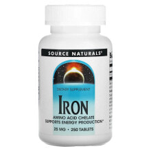 Железо Source Naturals, Железо, 25 мг, 250 таблеток