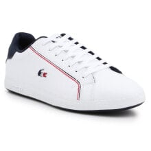 Мужские кроссовки Мужские кроссовки повседневные белые кожаные низкие демисезонные Lacoste M 7-37SMA0022407