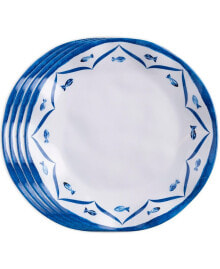 Купить посуда и приборы для сервировки стола Q Squared: Melamine Sardinia 10.5" Dinner Plate Set/4