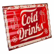 Wall Plate Alexandra House Living Cold Drink Iron 59 x 1 x 40 cm