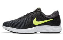 Nike REVOLUTION 4 革命4 防滑耐磨 低帮 跑步鞋 男款 黑黄 / Nike Revolution 4 908988-007