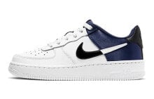 Nike Air Force 1 Low LV8 断钩丝绸 轻便 低帮 板鞋 GS 蓝 / Кроссовки Nike Air Force 1 Low LV8 GS CK0502-400