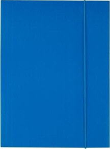 D.Rect Teczka kartonowa z gumką A4 niebieska