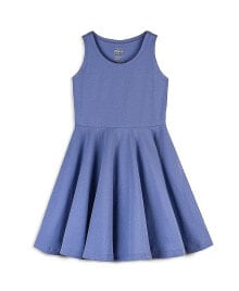 Купить детские платья и сарафаны для девочек Mightly: Toddler Girls Fair Trade Organic Cotton Solid Sleeveless Twirl Dress