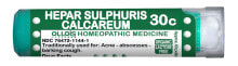 Витамины и БАДы для пищеварительной системы Ollois Hepar Sulphuris Calcareum 30c Безлактозное гомеопатическое средство при прыщах - абсцессах - кашле 80 пеллет