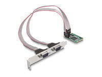 Mini PCIe Karte full size zu 2 x Seriell RS-232 D-Sub 9 Pin - Cable - Digital