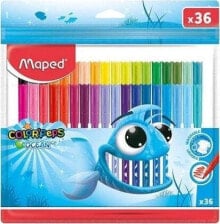 Фломастеры для рисования для детей maped felt-tip pens Colorpeps Ocean 36 colors